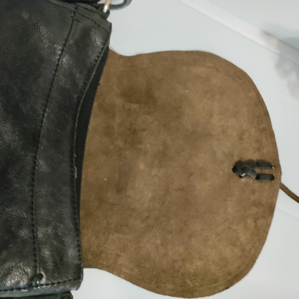 Lucky Brand Drk Chocolate Black Leather Crossbody - Picture 11 of 15